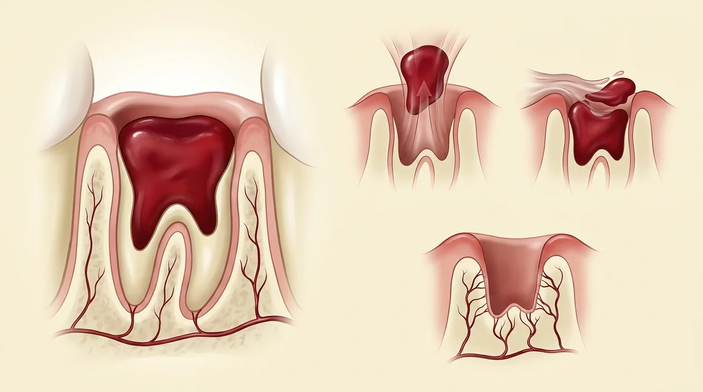 Mecanismos por los que se desaloja el coágulo tras una extracción dental